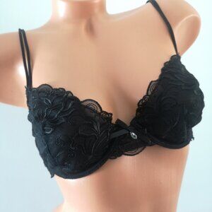 Black Affinitas Lace Underwire Bra 36C